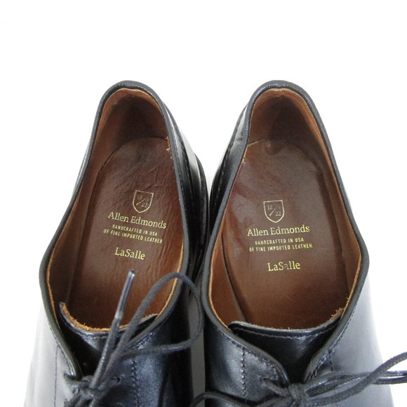 Allen Edmonds Mens Black Leather LaSalle Split Toe Dress Shoes Oxfords Size 13